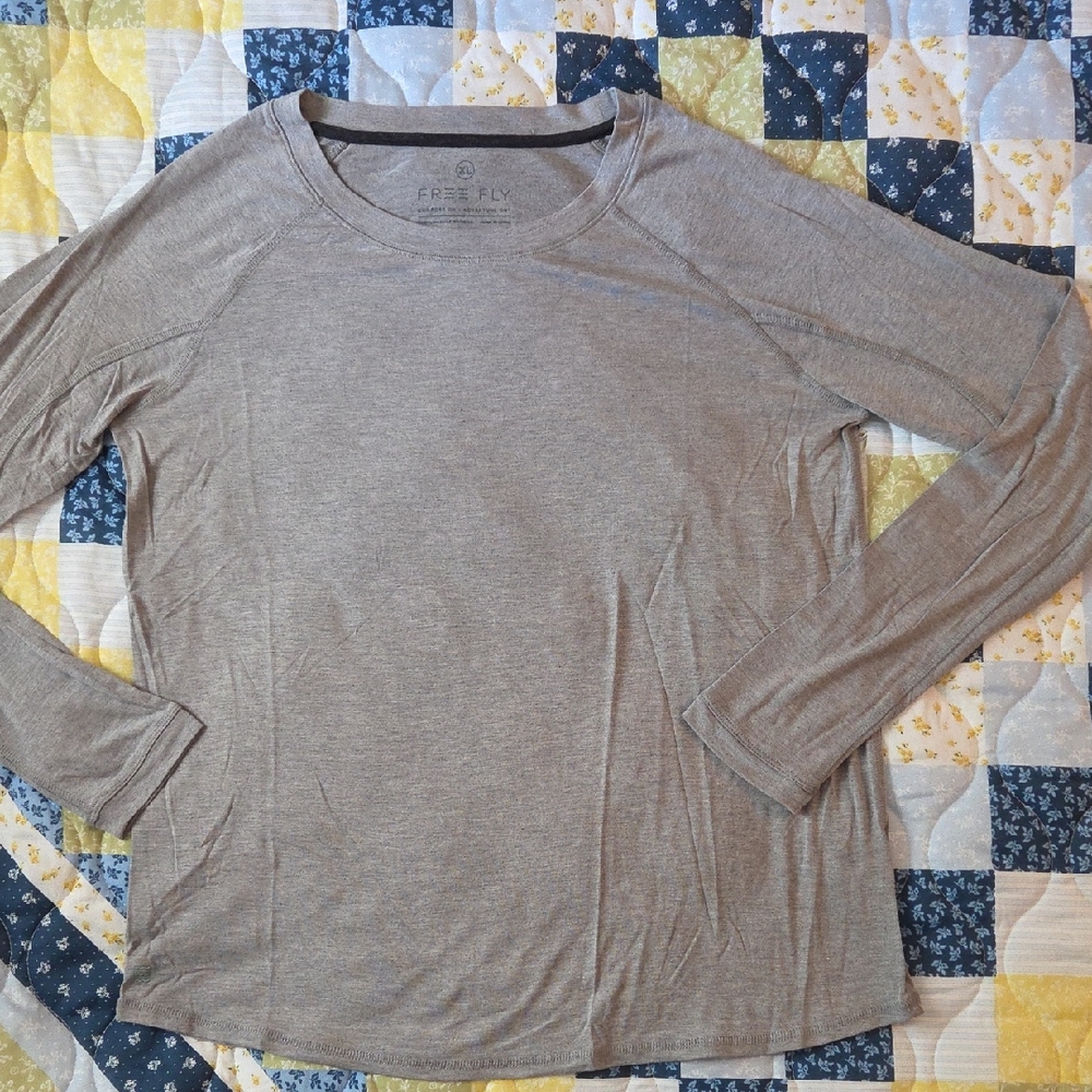 Free Fly Apparel Bamboo Long Sleeve Tee - Gray